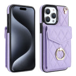 Ốp lưng điện thoại túi đựng thẻ họa tiết hình thoi có dây đeo dài, dành cho iPhone 17e / 16e, dành cho iPhone 17 Pro Max, dành cho iPhone 17 Pro, dành cho iPhone 17, dành cho iPhone Air, dành cho iPhone 15 Pro Max