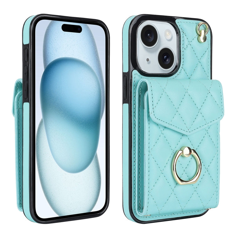 Ốp lưng điện thoại túi đựng thẻ họa tiết hình thoi có dây đeo dài, dành cho iPhone 15 Pro, dành cho iPhone 15 Plus, dành cho iPhone 15, dành cho iPhone 14 Plus, dành cho iPhone 14, dành cho iPhone 14 Pro