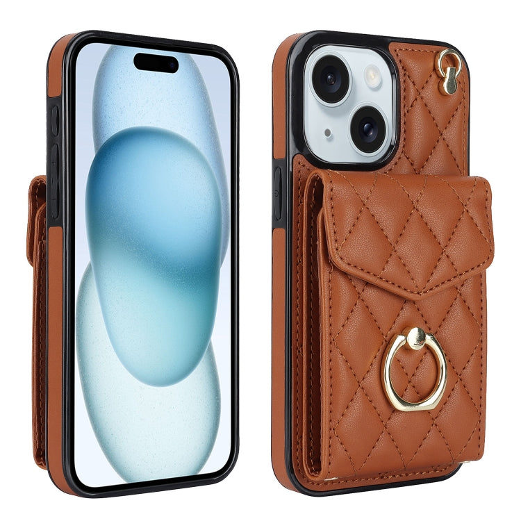 Ốp lưng điện thoại túi đựng thẻ họa tiết hình thoi có dây đeo dài, dành cho iPhone 15 Pro, dành cho iPhone 15 Plus, dành cho iPhone 15, dành cho iPhone 14 Plus, dành cho iPhone 14, dành cho iPhone 14 Pro