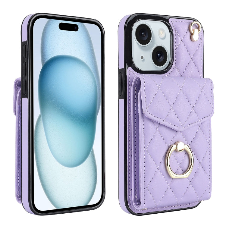 Ốp lưng điện thoại túi đựng thẻ họa tiết hình thoi có dây đeo dài, dành cho iPhone 15 Pro, dành cho iPhone 15 Plus, dành cho iPhone 15, dành cho iPhone 14 Plus, dành cho iPhone 14, dành cho iPhone 14 Pro