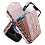 Ốp lưng điện thoại túi đựng thẻ họa tiết hình thoi có dây đeo dài, dành cho iPhone 17e / 16e, dành cho iPhone 17 Pro Max, dành cho iPhone 17 Pro, dành cho iPhone 17, dành cho iPhone Air, dành cho iPhone 15 Pro Max
