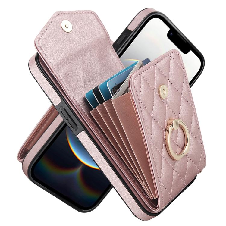 Ốp lưng điện thoại túi đựng thẻ họa tiết hình thoi có dây đeo dài, dành cho iPhone 17e / 16e, dành cho iPhone 17 Pro Max, dành cho iPhone 17 Pro, dành cho iPhone 17, dành cho iPhone Air, dành cho iPhone 15 Pro Max
