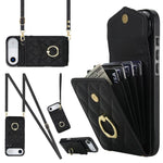 Ốp lưng điện thoại túi đựng thẻ họa tiết hình thoi có dây đeo dài, dành cho iPhone 17e / 16e, dành cho iPhone 17 Pro Max, dành cho iPhone 17 Pro, dành cho iPhone 17, dành cho iPhone Air, dành cho iPhone 15 Pro Max