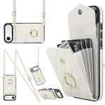 Ốp lưng điện thoại túi đựng thẻ họa tiết hình thoi có dây đeo dài, dành cho iPhone 17e / 16e, dành cho iPhone 17 Pro Max, dành cho iPhone 17 Pro, dành cho iPhone 17, dành cho iPhone Air, dành cho iPhone 15 Pro Max