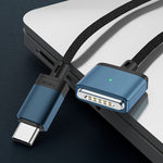 Cáp sạc từ tính 140W Type-C sang Magsafe 3, màu bạc, xanh dương