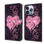 Crystal 3D Shockproof Protective Leather Phone Case, For iPhone 12 Pro Max / 13 Pro Max, For iPhone 13 Pro