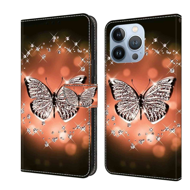 Crystal 3D Shockproof Protective Leather Phone Case, For iPhone 12 Pro Max / 13 Pro Max, For iPhone 13 Pro