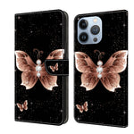 Crystal 3D Shockproof Protective Leather Phone Case, For iPhone 14 Plus, For iPhone 15 Pro Max