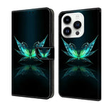 Crystal 3D Shockproof Protective Leather Phone Case, For iPhone 13 / 14, For iPhone 15 Pro