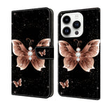 Crystal 3D Shockproof Protective Leather Phone Case, For iPhone 13 / 14, For iPhone 15 Pro