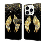 Crystal 3D Shockproof Protective Leather Phone Case, For iPhone 13 / 14, For iPhone 15 Pro