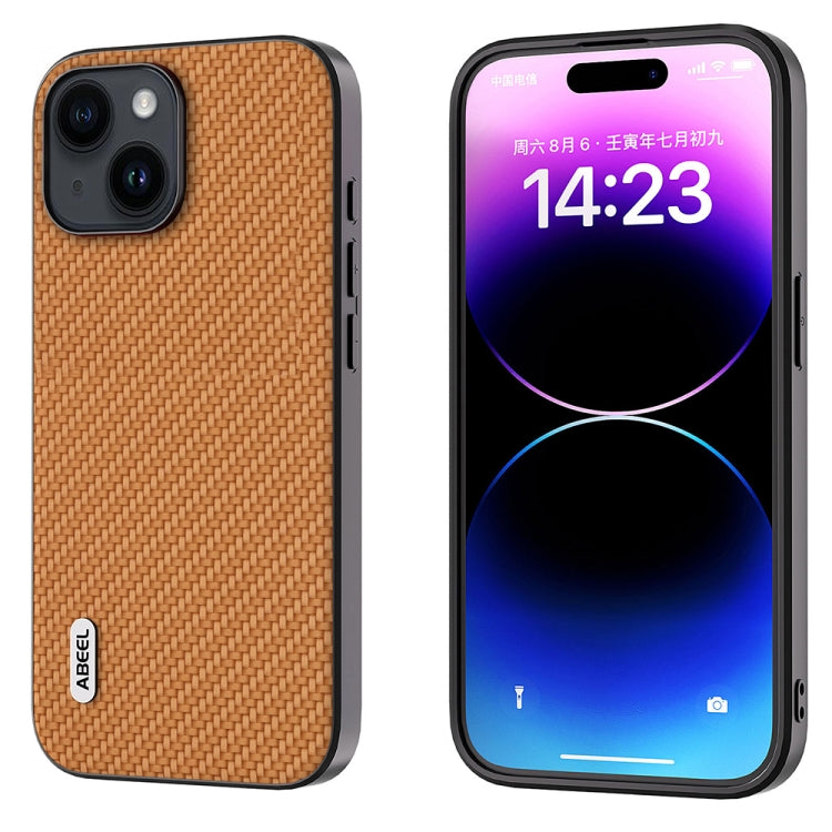 ABEEL Carbon Fiber Texture Protective Phone Case, For iPhone 14 Plus, For iPhone 14
