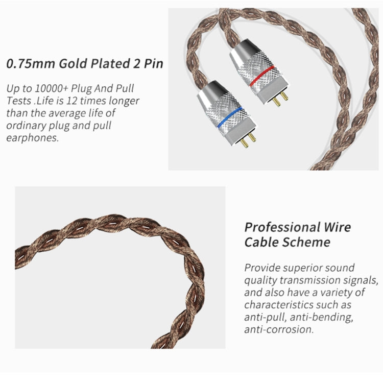 Tai nghe nhét tai điều khiển dây hybrid CCA CCA-C10 đầu cắm 3.5mm mạ vàng, không có mic