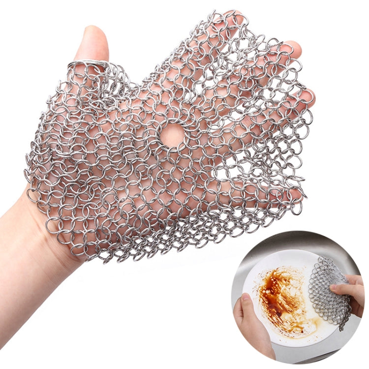 Bàn chải cọ nồi tròn bằng thép không gỉ, dụng cụ làm sạch đồ dùng nhà bếp, Kích thước 4 x 4 inch, 5 x 5 inch, 6 x 6 inch, 7 x 7 inch, 8 x 8 inch