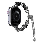 Dây đồng hồ kim loại vòng tay ngọc trai, dành cho Apple Watch 42mm, Apple Watch 38mm