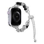 Dây đồng hồ kim loại vòng tay ngọc trai, dành cho Apple Watch 42mm, Apple Watch 38mm