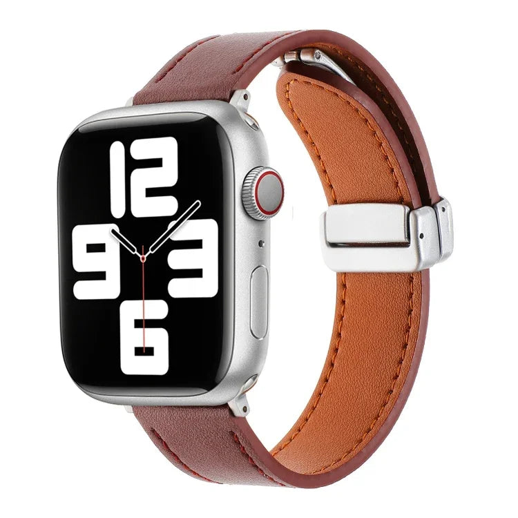 Dây đồng hồ da cảm giác da khóa nam châm, Dành cho Apple Watch Serie 4 40mm, Dành cho Apple Watch 38mm, Dành cho Apple Watch Serie 3 38mm, Dành cho Apple Watch Serie 3 42mm, Dành cho Apple Watch Serie 2 42mm, Dành cho Apple Watch Serie 2 38mm