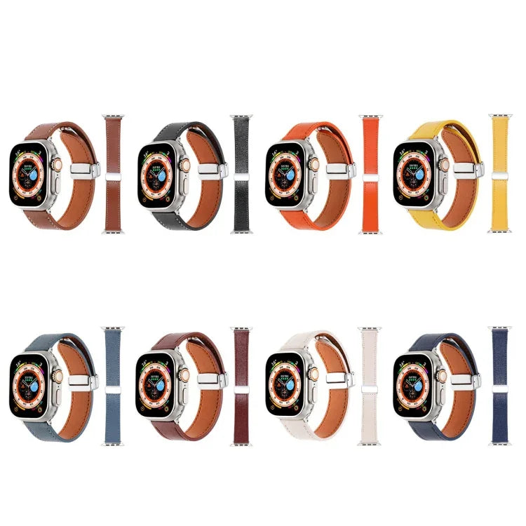 Dây đồng hồ da cảm giác da khóa nam châm, Dành cho Apple Watch Serie 4 40mm, Dành cho Apple Watch 38mm, Dành cho Apple Watch Serie 3 38mm, Dành cho Apple Watch Serie 3 42mm, Dành cho Apple Watch Serie 2 42mm, Dành cho Apple Watch Serie 2 38mm