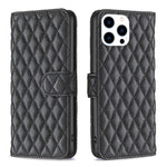 Diamond Lattice Wallet Flip Leather Phone Case, For iPhone 18 Pro/17 Pro, For iPhone 18 Pro Max/17 Pro Max, For iPhone 17e / 16e, For iPhone 17, For iPhone Air, For iPhone 16 Pro Max, For iPhone 16 Pro, For iPhone 16 Plus