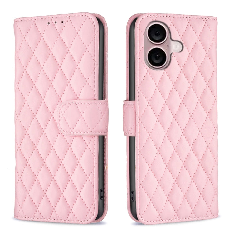 Diamond Lattice Wallet Flip Leather Phone Case, For iPhone 18 Pro/17 Pro, For iPhone 18 Pro Max/17 Pro Max, For iPhone 17e / 16e, For iPhone 17, For iPhone Air, For iPhone 16 Pro Max, For iPhone 16 Pro, For iPhone 16 Plus