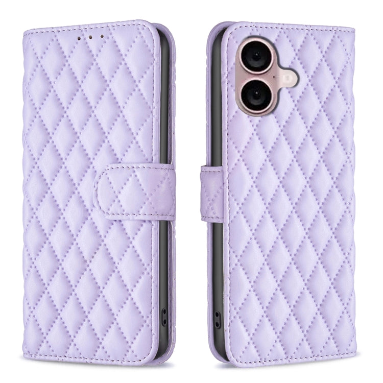 Diamond Lattice Wallet Flip Leather Phone Case, For iPhone 18 Pro/17 Pro, For iPhone 18 Pro Max/17 Pro Max, For iPhone 17e / 16e, For iPhone 17, For iPhone Air, For iPhone 16 Pro Max, For iPhone 16 Pro, For iPhone 16 Plus