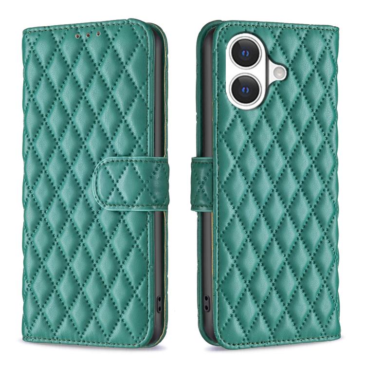 Diamond Lattice Wallet Flip Leather Phone Case, For iPhone 18 Pro/17 Pro, For iPhone 18 Pro Max/17 Pro Max, For iPhone 17e / 16e, For iPhone 17, For iPhone Air, For iPhone 16 Pro Max, For iPhone 16 Pro, For iPhone 16 Plus