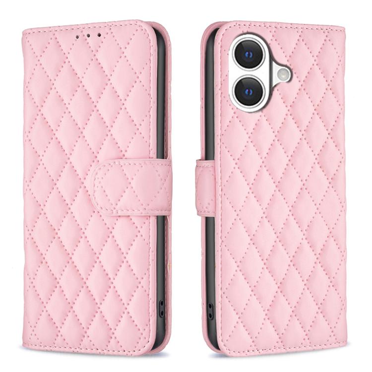 Diamond Lattice Wallet Flip Leather Phone Case, For iPhone 18 Pro/17 Pro, For iPhone 18 Pro Max/17 Pro Max, For iPhone 17e / 16e, For iPhone 17, For iPhone Air, For iPhone 16 Pro Max, For iPhone 16 Pro, For iPhone 16 Plus