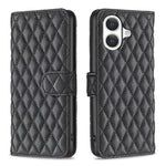 Diamond Lattice Wallet Flip Leather Phone Case, For iPhone 18 Pro/17 Pro, For iPhone 18 Pro Max/17 Pro Max, For iPhone 17e / 16e, For iPhone 17, For iPhone Air, For iPhone 16 Pro Max, For iPhone 16 Pro, For iPhone 16 Plus