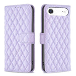 Diamond Lattice Wallet Flip Leather Phone Case, For iPhone 18 Pro/17 Pro, For iPhone 18 Pro Max/17 Pro Max, For iPhone 17e / 16e, For iPhone 17, For iPhone Air, For iPhone 16 Pro Max, For iPhone 16 Pro, For iPhone 16 Plus