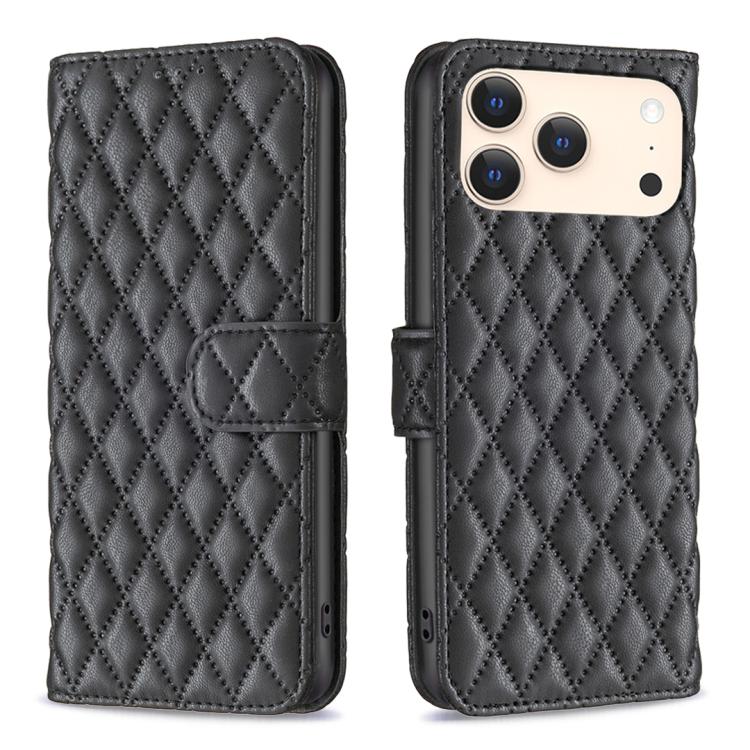 Diamond Lattice Wallet Flip Leather Phone Case, For iPhone 18 Pro/17 Pro, For iPhone 18 Pro Max/17 Pro Max, For iPhone 17e / 16e, For iPhone 17, For iPhone Air, For iPhone 16 Pro Max, For iPhone 16 Pro, For iPhone 16 Plus