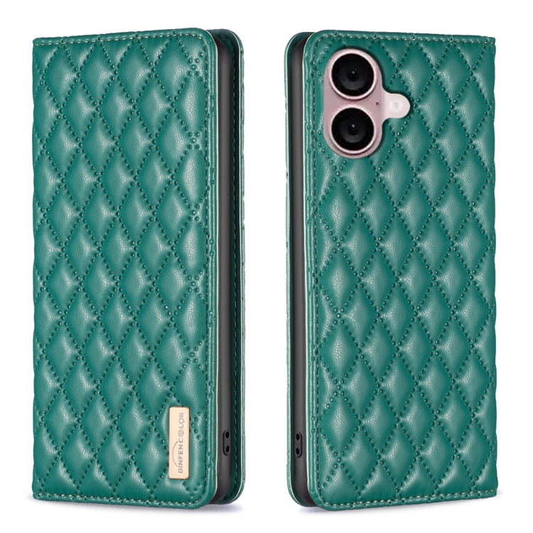 Diamond Lattice Magnetic Leather Flip Phone Case, For iPhone 17 Pro Max, For iPhone 17 Pro, For iPhone 17, For iPhone Air, For iPhone 16 Pro Max, For iPhone 16 Pro, For iPhone 16 Plus, For iPhone 16