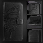 Embossed Butterfly Leather Phone Case, For iPhone 16 Pro, For iPhone 16 Plus, For iPhone 16, For iPhone 15 Pro Max, For iPhone 15 Pro, For iPhone 15 Plus