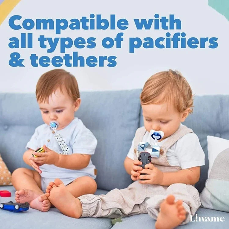 Bộ 3 món đồ chơi mọc răng cho bé, dây đeo núm vú dày, giao màu ngẫu nhiên