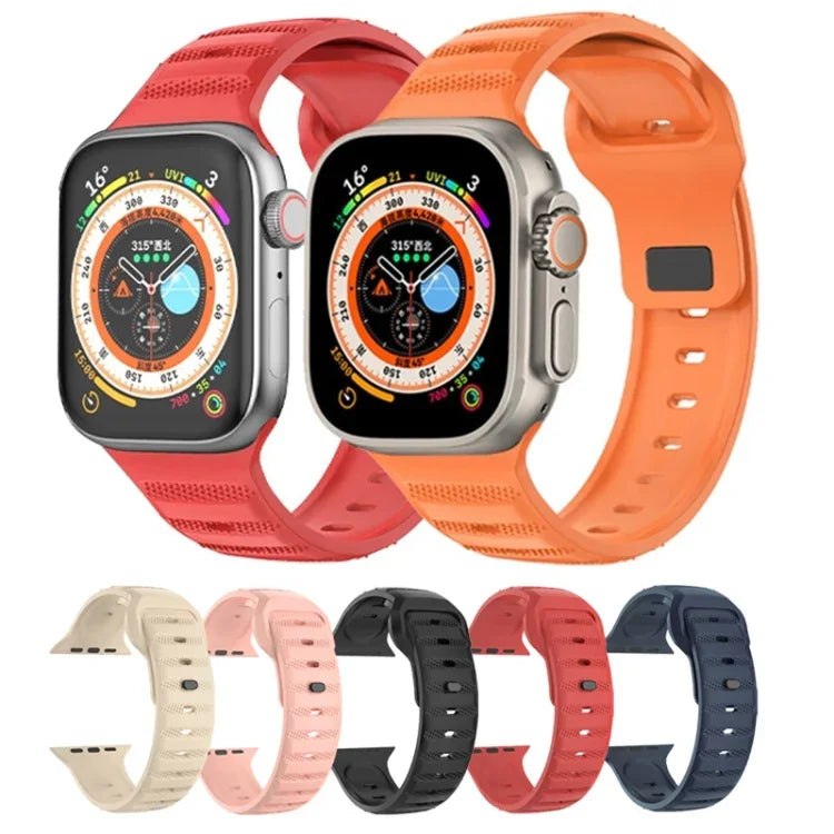Dây đeo đồng hồ cao su flo fluor họa tiết chấm, Dành cho Apple Watch 42mm, Dành cho Apple Watch 38mm