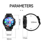 Đồng hồ thông minh MT27 4G+64G 1.6 inch chống nước IP67 4G Android 8.1 Hỗ trợ đo nhịp tim / GPS, dây da
