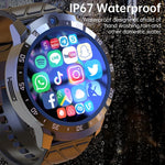 Đồng hồ thông minh MT27 4G+64G 1.6 inch chống nước IP67 4G Android 8.1 Hỗ trợ đo nhịp tim / GPS, dây da