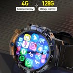 Đồng hồ thông minh MT27 4G+64G 1.6 inch chống nước IP67 4G Android 8.1 Hỗ trợ đo nhịp tim / GPS, dây da