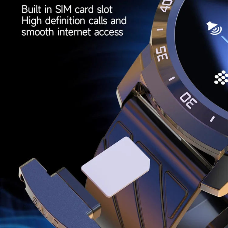 Đồng hồ thông minh MT27 4G+64G 1.6 inch chống nước IP67 4G Android 8.1 Hỗ trợ đo nhịp tim / GPS, dây da