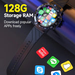 Đồng hồ thông minh MT27 4G+64G 1.6 inch chống nước IP67 4G Android 8.1 Hỗ trợ đo nhịp tim / GPS, dây da