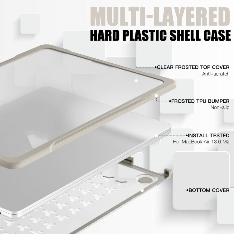 Ốp bảo vệ laptop trong suốt, cho MacBook Air 13.6 inch A2681 2022 / M3 2024 A3113 / M4 2025 A3240