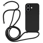 Crossbody Lanyard Liquid Silicone Case, For iPhone 16 Pro Max, For iPhone 16 Pro, For iPhone 16 Plus