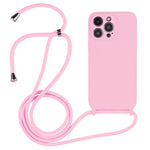 Crossbody Lanyard Liquid Silicone Case, For iPhone 16 Pro Max, For iPhone 16 Pro, For iPhone 16 Plus