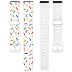 Sports Rainbow Dots Silicone Watch Band, For Huawei Band 7