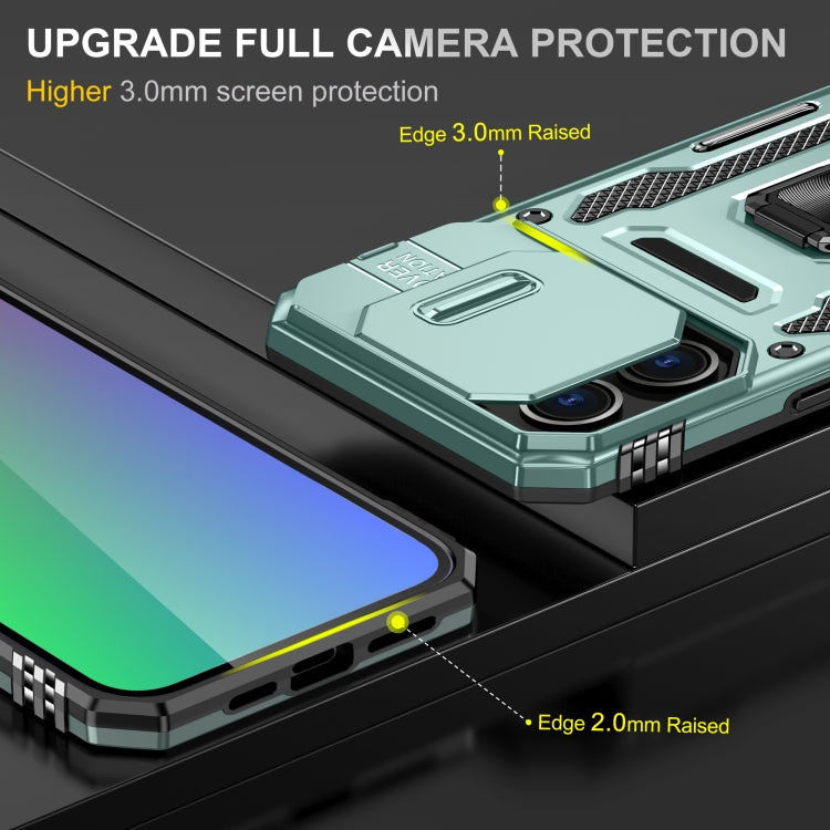 Armor PC + TPU Camera Shield Phone Case, For iPhone 16 Pro, For iPhone 16 Plus, For iPhone 16, For iPhone 15 Pro Max, For iPhone 15 Pro, For iPhone 15 Plus
