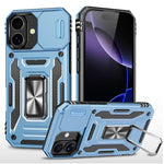 Armor PC + TPU Camera Shield Phone Case, For iPhone 17e / 16e, For iPhone 17 Pro Max, For iPhone 17 Pro, For iPhone 17, For iPhone Air, For iPhone 16 Pro Max