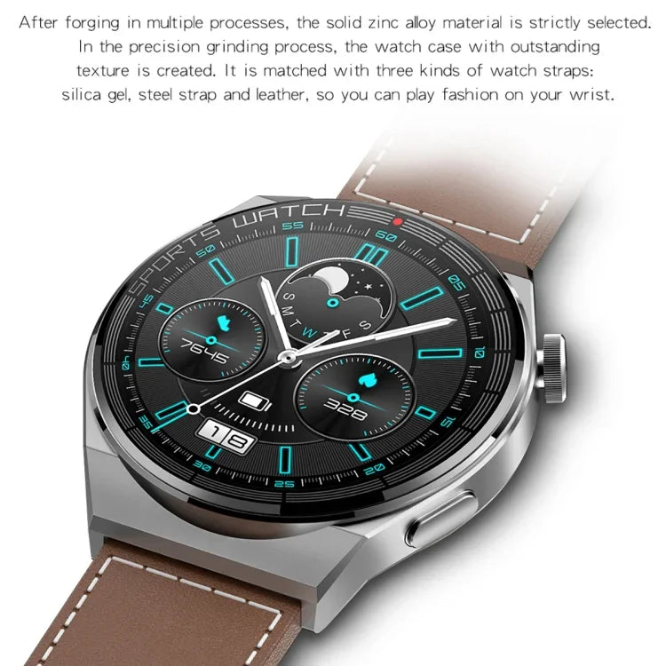 Đồng hồ thông minh KT62 màn hình TFT tròn 1.36 inch Hỗ trợ gọi Bluetooth/đo oxy trong máu, dây silicone, dây da, dây thép