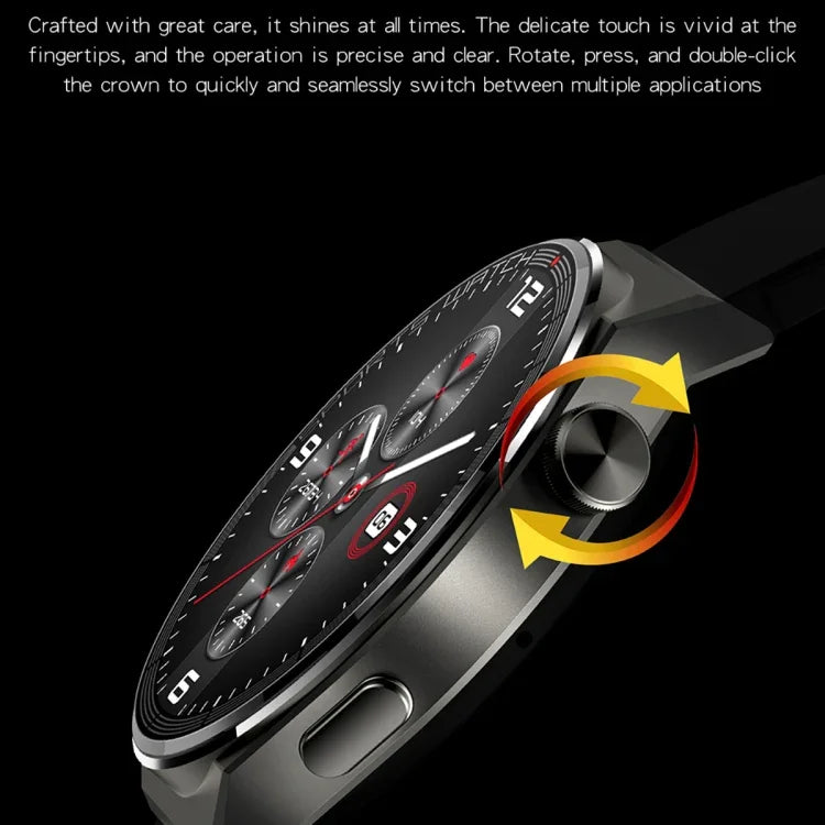 Đồng hồ thông minh KT62 màn hình TFT tròn 1.36 inch Hỗ trợ gọi Bluetooth/đo oxy trong máu, dây silicone, dây da, dây thép