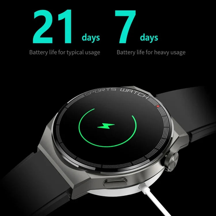Đồng hồ thông minh KT62 màn hình TFT tròn 1.36 inch Hỗ trợ gọi Bluetooth/đo oxy trong máu, dây silicone, dây da, dây thép