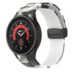 Dây đồng hồ silicone khóa nam châm họa tiết ngụy trang, Dành cho Samsung Galaxy Watch5 / 5 Pro / Watch 4 / 4 Classic