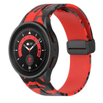 Dây đồng hồ silicone khóa nam châm họa tiết ngụy trang, Dành cho Samsung Galaxy Watch5 / 5 Pro / Watch 4 / 4 Classic